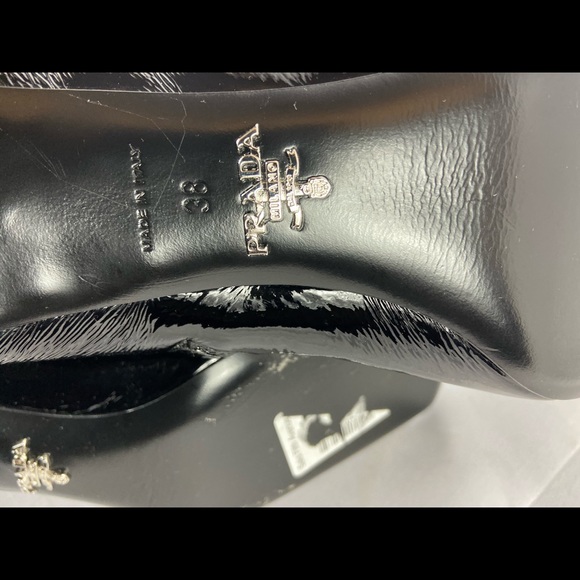 Prada Leather Naplak Square toe  knee high boots EU38/US8 - Picture 13 of 14